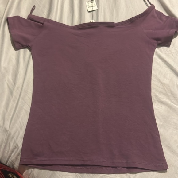 NWT Express one eleven off the shoulder top size small purple - Picture 5 of 9